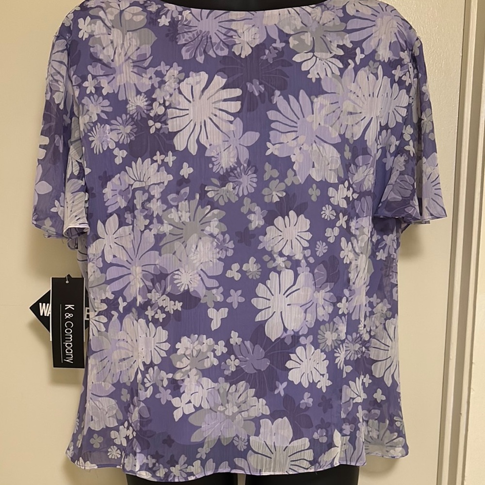 Purple Floral Women's Top